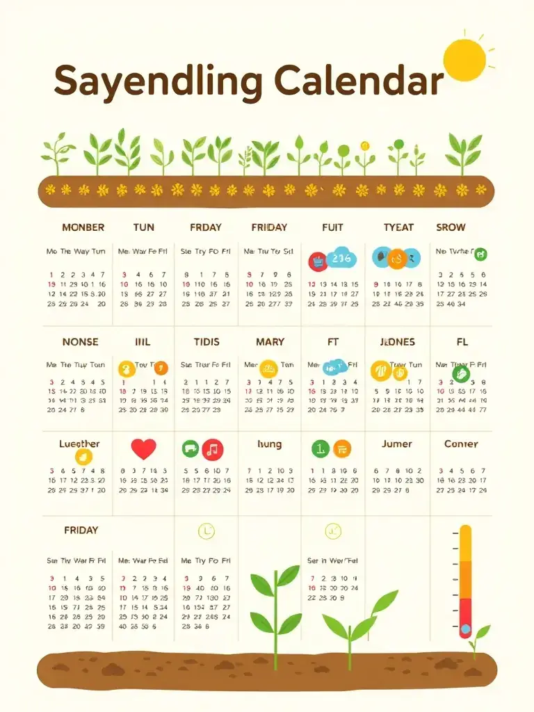 An illustration depicting the soybean planting calendar, showing the optimal planting windows for different regions within Eswatini and the SADC region, considering rainfall patterns, temperature ranges, and other environmental factors.