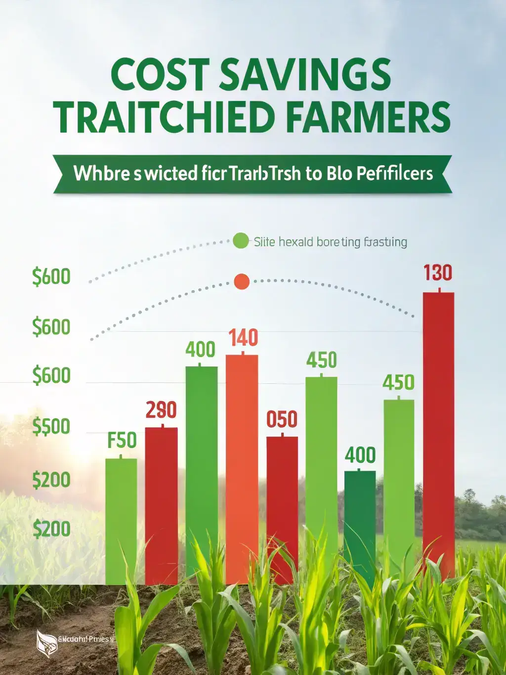 A graph showing the cost savings achieved by implementing the guide's recommendations on efficient water management and reduced pesticide use.